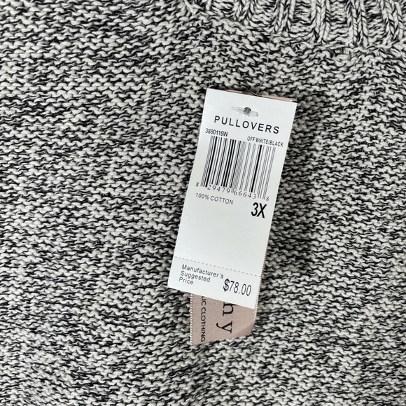 NWT Philosophy [‎ PLUS SZ 3X ] Heather Long Sleeve Pullover Sweater - Picture 6 of 12